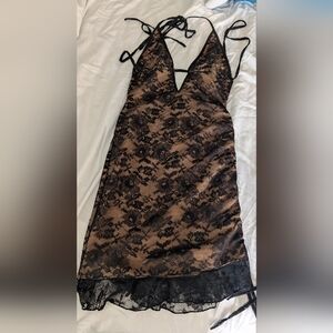 SHEIN Black Lace Slip Dress